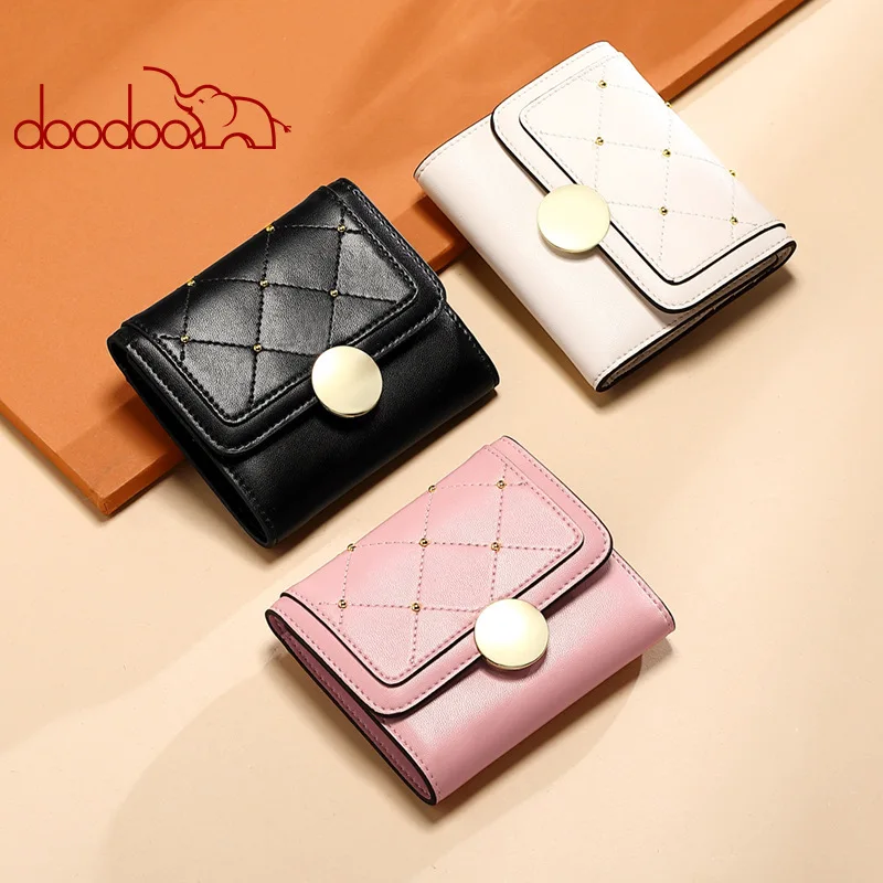 

New fashion Wallet Woman Short Fund 2019 Lingge All-match Small Change Package Hand Take coin purse and holders free shipping