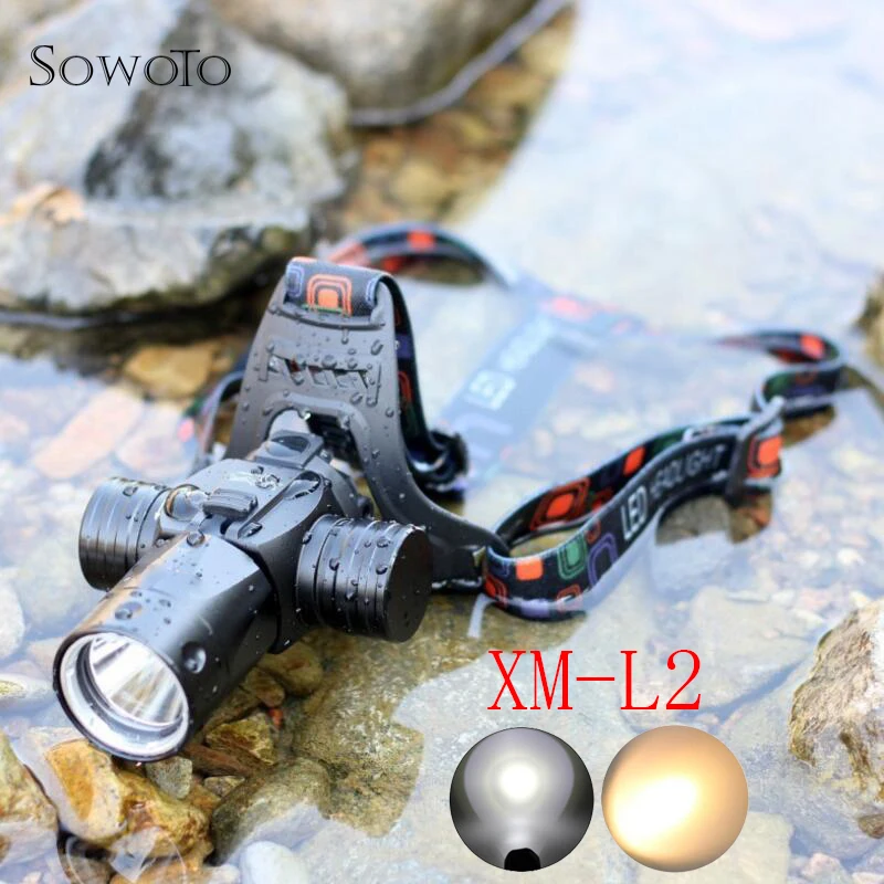 

8000Lm Diving Light XM-L2 Powerful Waterproof Dive Underwater LED Headlamp Headlight Head Torch Lamp Lanterna Yellow/White Light
