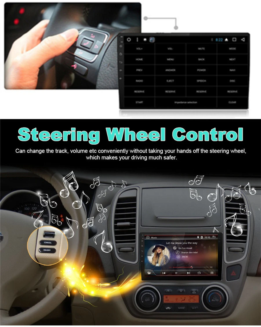 Clearance Universal New Android 8.1 Multi-function navigation 4- Core RAM 1GB ROM+16GB Rotatable 1DIN 10.1" Touch Screen Car Stereo Radio 14