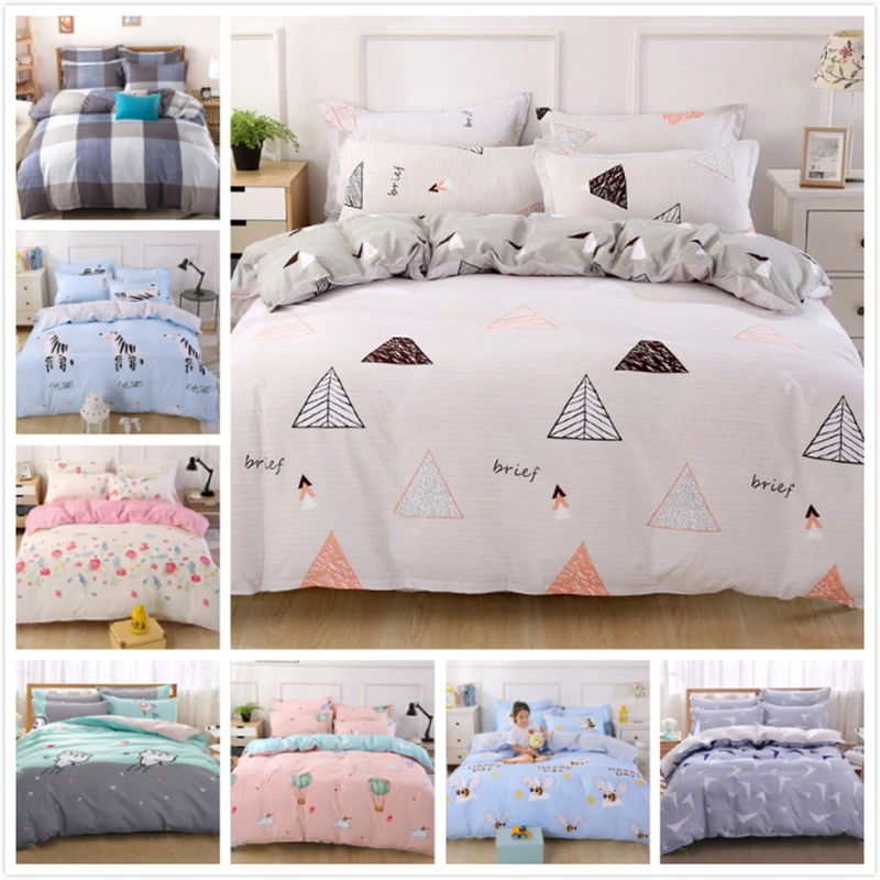 

150x200 180x220 200x230 220x240 Duvet Cover 3/4 pcs Bedding Sets Kids Child Soft Cotton Bed Linens Single Double Queen King Size