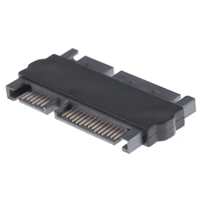 

Black High Speed 500Mbps 7+15Pin Male to Male Port Converter HDD Adapter for 2.5 inch SATA HDD SSD Hard Disk Drive