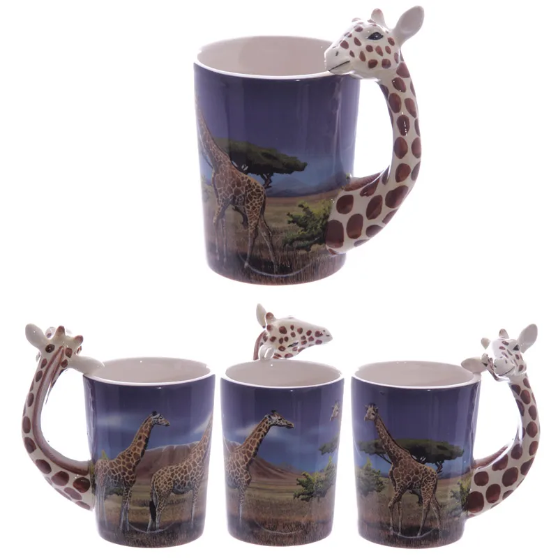 1 шт. керамическая кофейная кружка с животными 12 унций|ceramic coffee mug|coffee mugcoffee mugs free