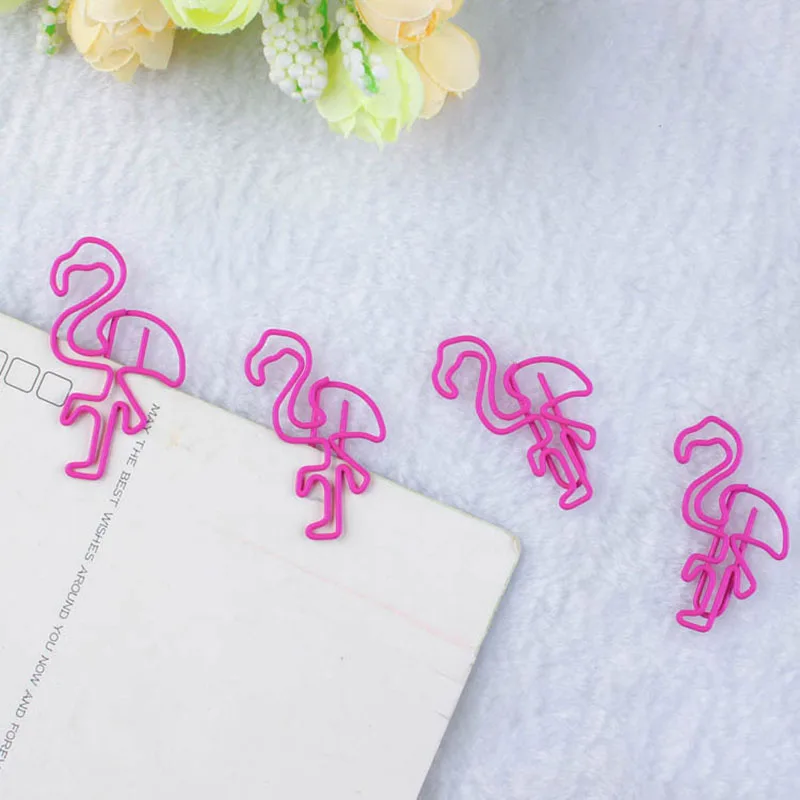 4 шт./лот Розовый фламинго закладки планировщик скрепки для бумаги материал Эсколар закладки для книги канцелярские школьные