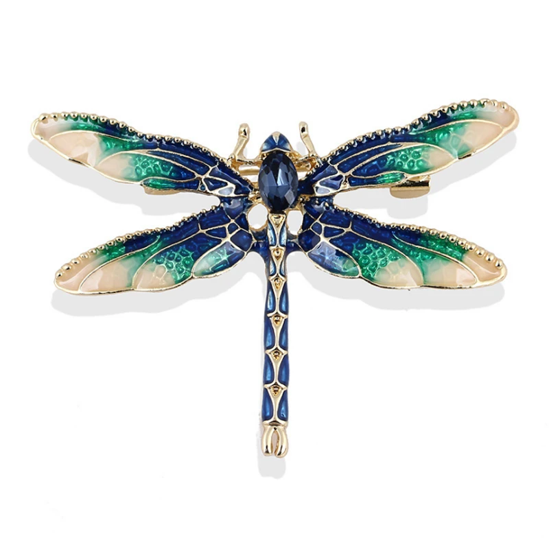 

Enamel Dragonfly Metal Brooches and Pins For Girl/Women Insect Lapel Pins clothing Jewelry Accessories Birthday Gifts Jewelry