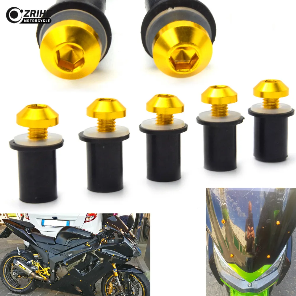 5 мм золотые гайки болты крышки Мотоцикла Часть для Honda VFR NC 700 750 800 1200 F VFR750 VFR800 VFR1200