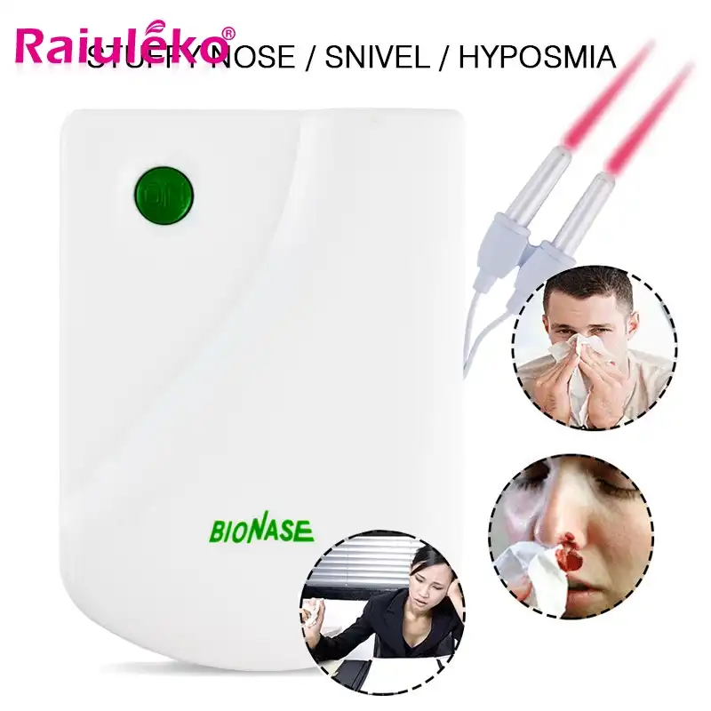 Raiuleko Bionase鼻治療鼻炎副鼻腔炎硬化治療マッサージ硬化花粉症低周波パルスレーザーヘルスケア 鼻洗浄機 Aliexpress