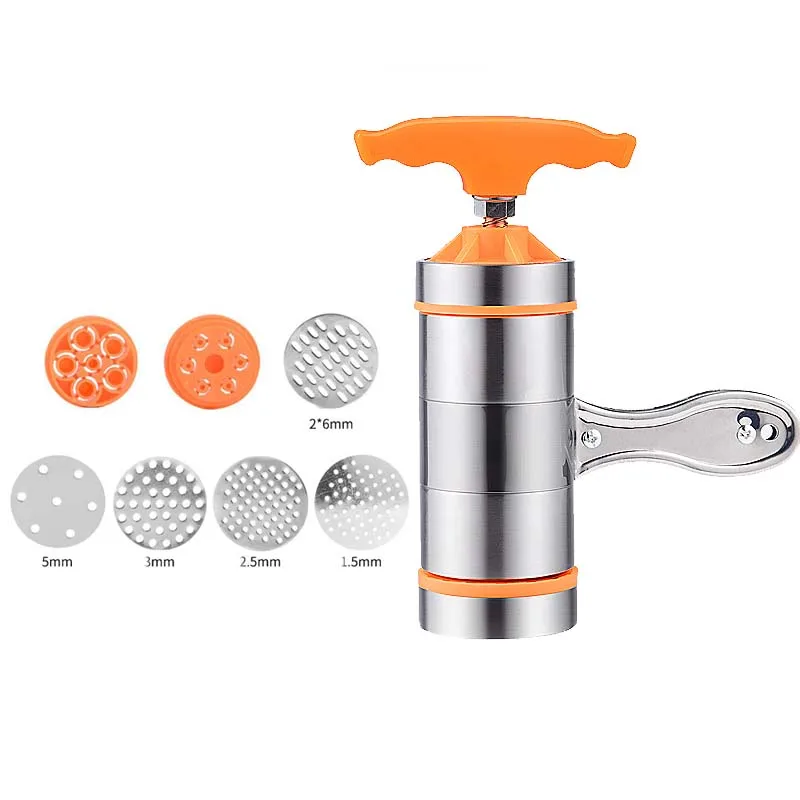 

New Stainless Steel Noodle Maker With 5-7 Models Manual Noodles Press Pasta Machine Kitchen Tools Vegetable Fruit Juicer