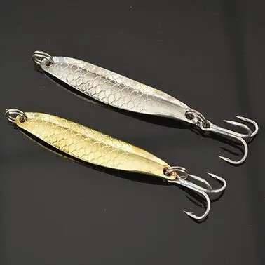 

free shipping 5.5cm/8g spoon fishing lure metal bait pike lure pesca fishing tackle 8pcs/lot treble hook fishing spinner