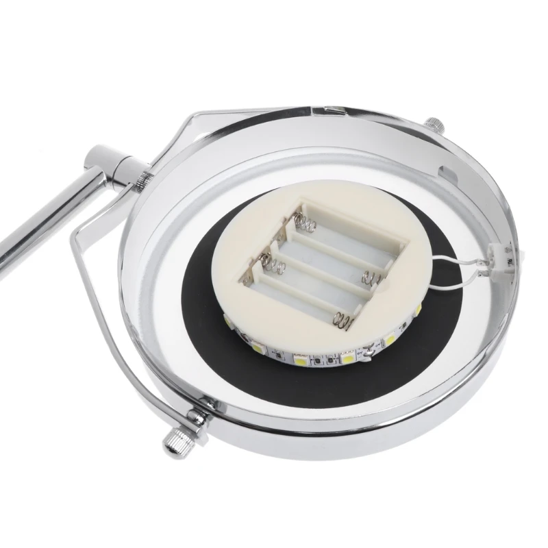 مرآة حمام Led مرآة لمستحضرات التجميل 6 بوصة 1X/7X التكبير الحائط قابل للتعديل مرآة لوضع مساحيق التجميل المزدوج الذراع تمديد 2-الوجه مرآة حمام Led مرآة لمستحضرات التجميل 6 بوصة 1X/7X التكبير الحائط قابل للتعديل مرآة لوضع مساحيق التجميل المزدوج الذراع تمديد 2-الوجه