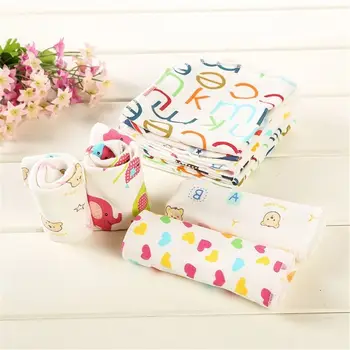 

6pcs/set Cartoon Bibs Towels Kerchief Baby Bibs Bath Towel Bibs & Burp Cloths Easy Wrapping Face Hand Bathing Towel Bibs