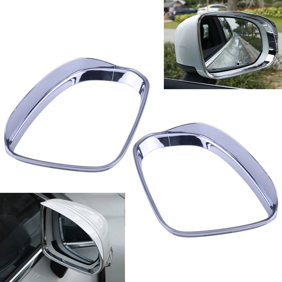Beler пара хромированный Боковая дверь резиновые Зеркало заднего вида защитная решетка подходит для Volvo XC60 XC90