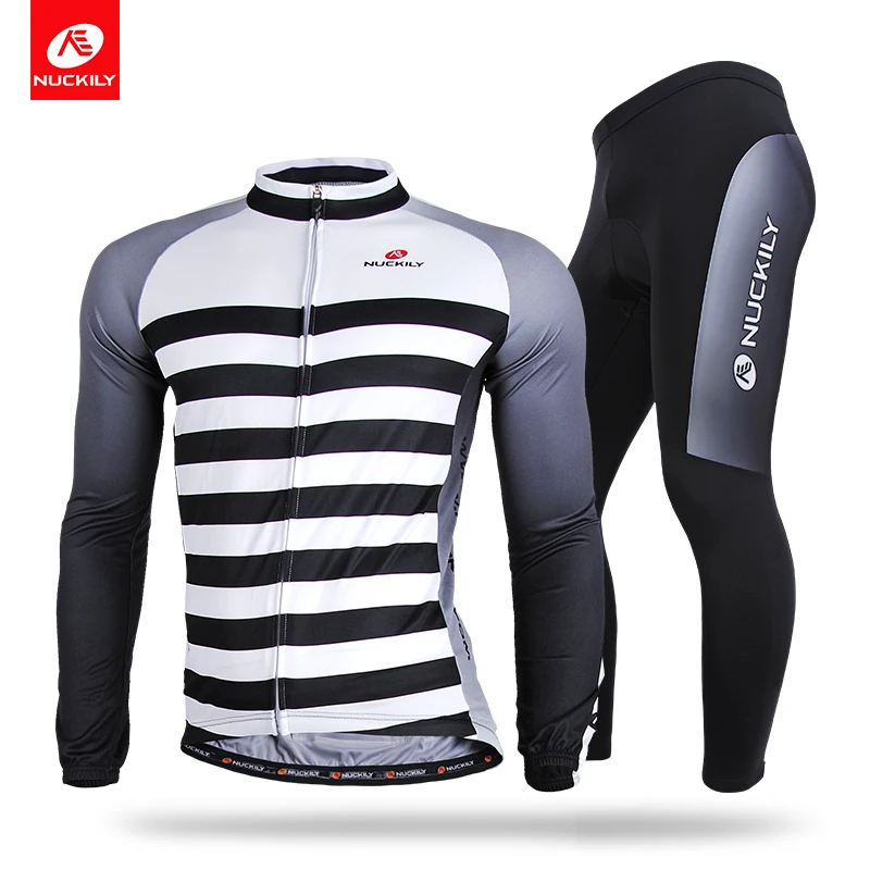 NUCKILY Men's Spring/Autumn Cycling Jersey With Rear Pockets Polyester