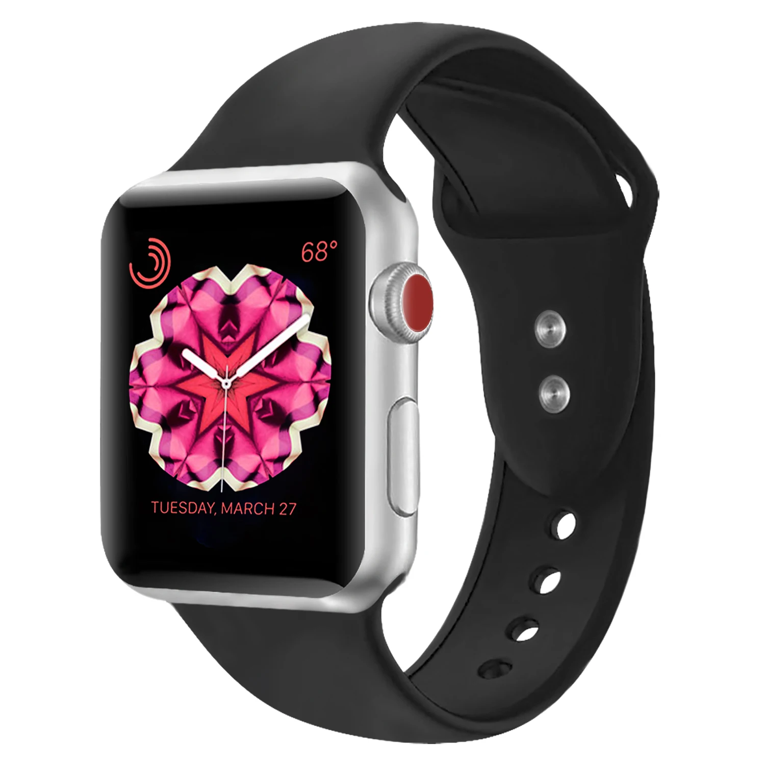 Силиконовый ремешок для Apple Watch 38 мм 42 40 44 запасной спортивных часов резиновый