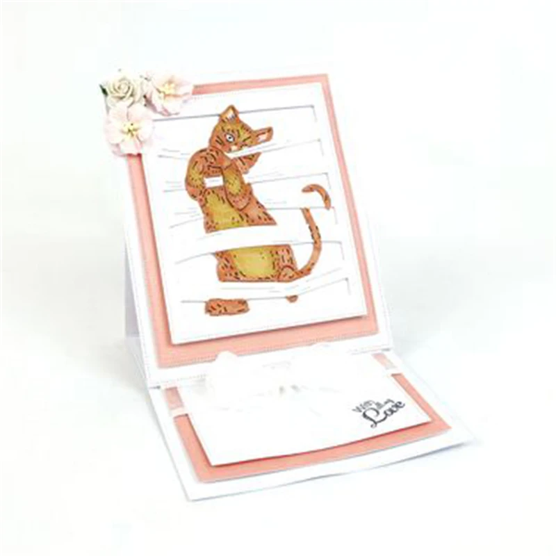 

YaMinSanNiO Cat Dies Decor Animal Metal Cutting Craft Die Cut New 2019 Scrapbooking Card Making Embossing DIY