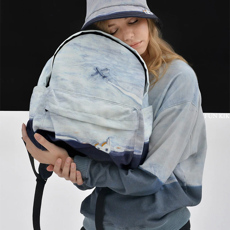 

YIZISTORE Design School Backpack For Teenage Girl Women Casual Backpack Embroidery Female Fashion Canvas Backpacks Laptop