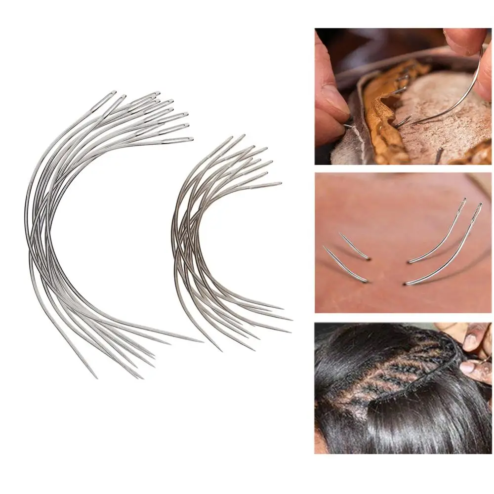 2/2.5/3/3.5/4 Inch Long C TYPE Curved Needles Hair Weaving Thread