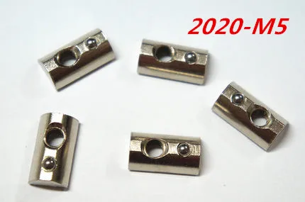 

10pcs/lot M5 T Spring Nut Half Round Elasticity Spring Nut Block for 2020 Aluminium Profile