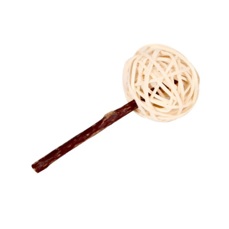 

Pet Cat Natural Catnip Treat Ball Favor Home Chasing Toys Healthy Safe Edible Treating Squeak Toys