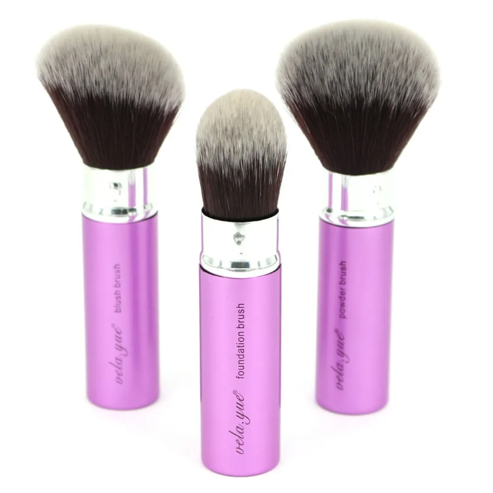 

Travel Makeup Brushes Retractable Kabuki Brush Face Loose Mineral Powder Blusher Foundation Bronzer Make Up Beauty Tool