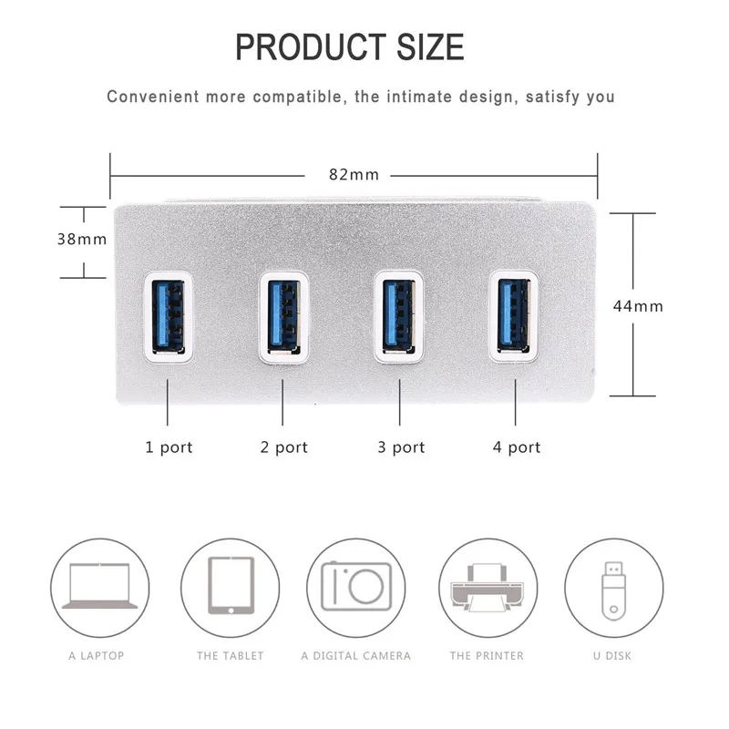 USB 3,0 зажим Hub премиальное качество алюминий 4-портовый концентратор Регулируемая скоба для крепления Для iMAC тонкий Unibody все-в-одном для