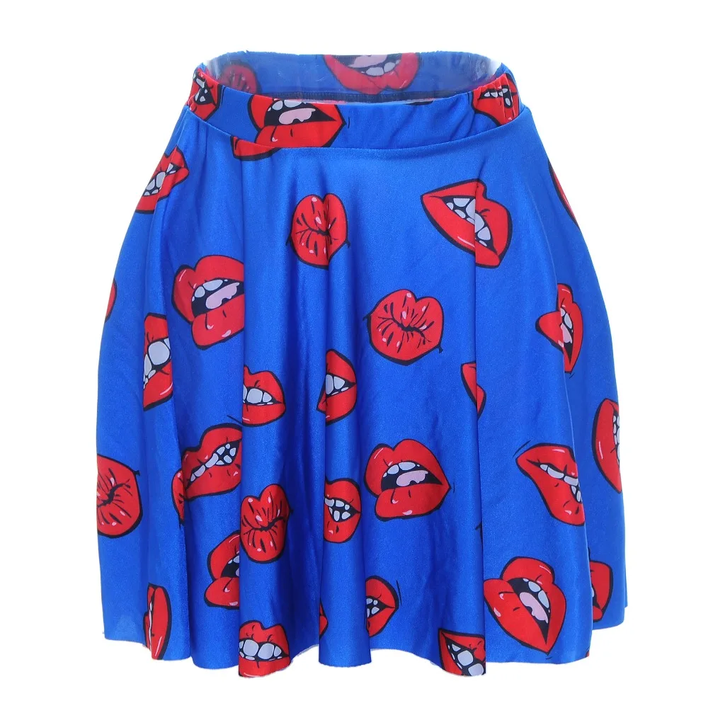 

Summer Fashion Women 3D Printed princess Mini Skirt Mid Waist Ladies Pleated Skirt Cute Sexy Female Skirt factory Outlet