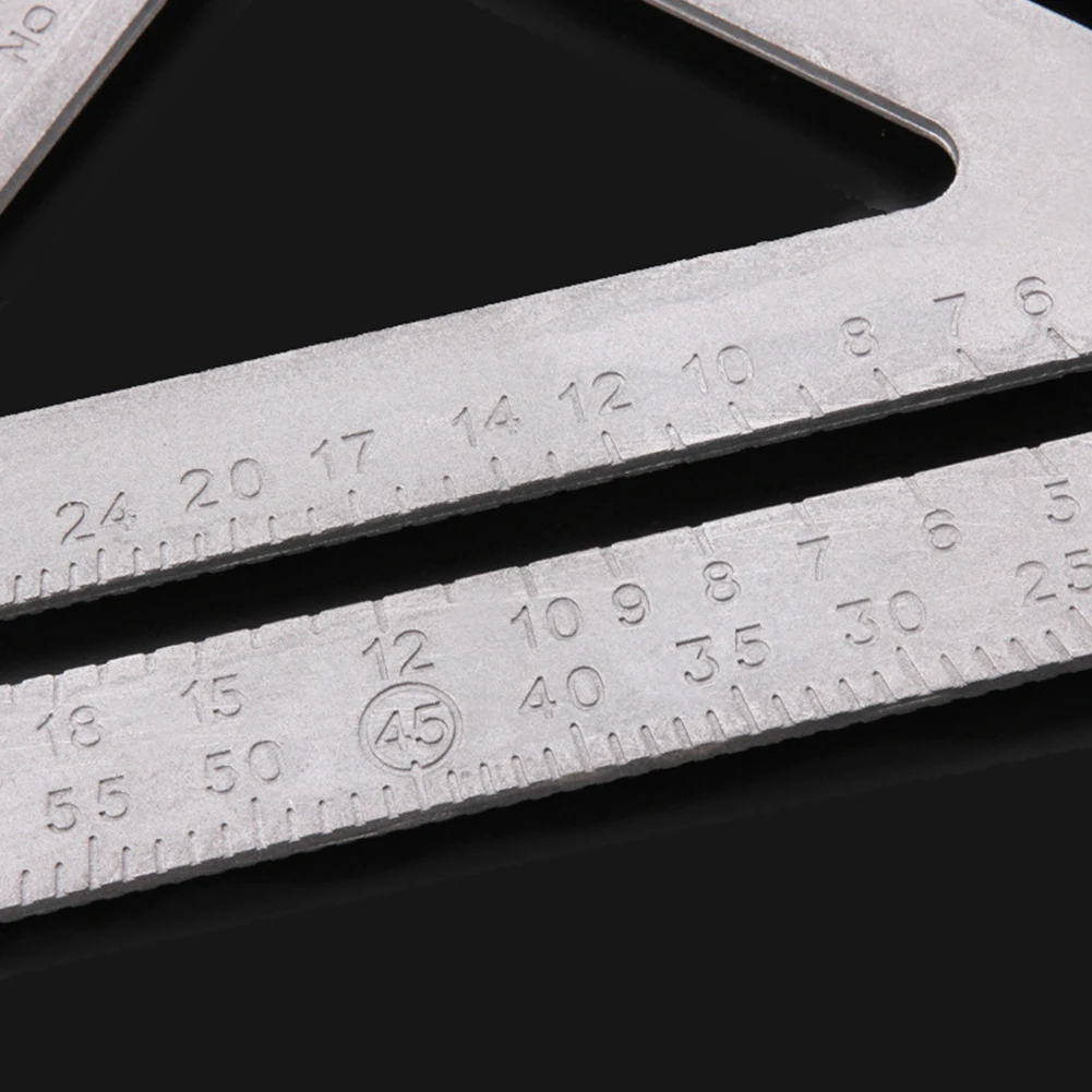 12 дюймов алюминиевый сплав треугольник квадратная линейка квадратный Угол транспортир деревообрабатывающий измерительный инструмент Многофункциональный измерительный инструмент