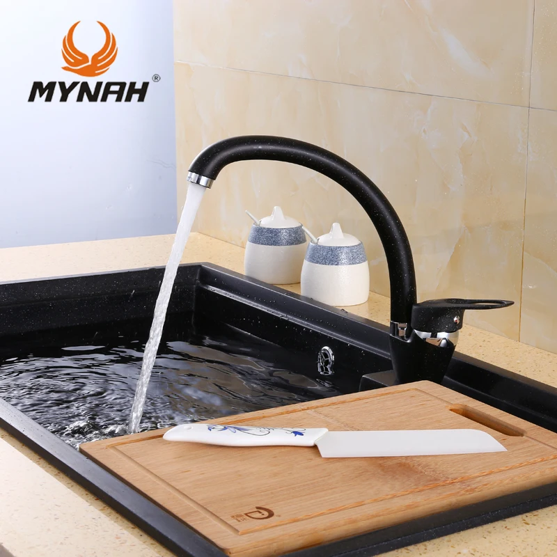 MYNAH Kitchen Faucet Mixer Water Tap Single Holder Single Hole Kitchen Grifo Rotation Rubinetto Cucina Faucets