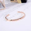 YUN RUO 2021 New Arrival Fashion Luxury LOVE YOU IS MY FATE Bangle Rose Gold Color Titanium Steel Jewelry Woman Not Fade Chic 5