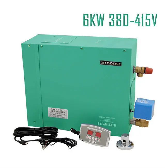 6KW380-415V паровой генератор для сауны, паровой Пароварка для дома, спа с электроприводом, новая электрическая автоматическая система слива