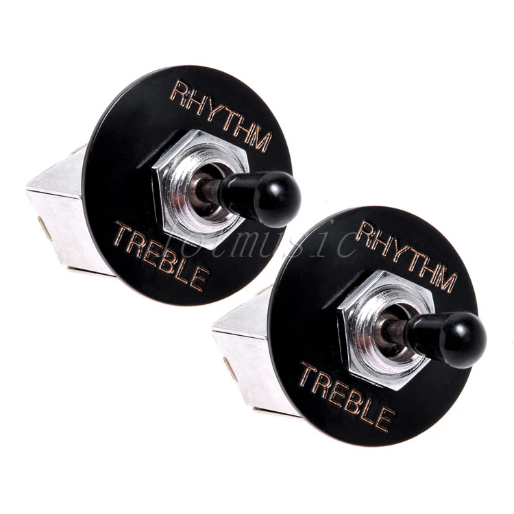 Randon 3 Way Short Straight Guitar Toggle Switch Pickup Selector with Tip Knob Caps Compatible with Gibson Toggle Les Paul Electric Guitars