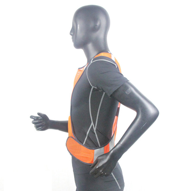 Running High Visibility Reflective Vest Fluorescent Yellow Orange Security Waistcoat For Night Work Outdoor Running Riding Vests