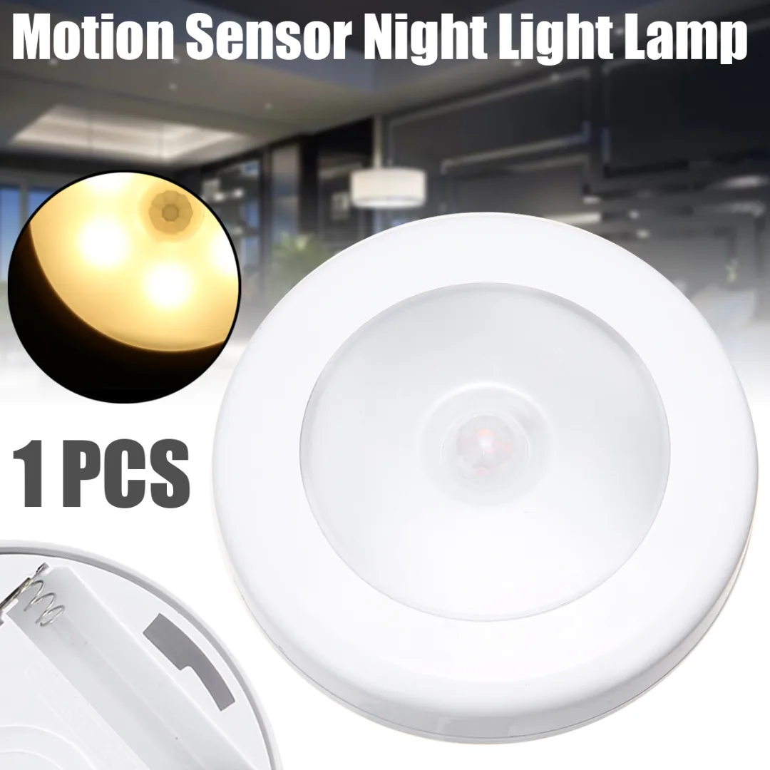 PIR Motion Sensor 6LED Night Light Magnet Wireless Detector Lights Auto for Wall Closet Stairs Cabinet
