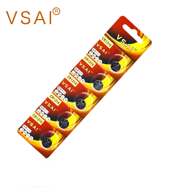 

5x VSAI CR1216 Button Cell Batteries 3V Coin Battery For Watch Car Remote Control