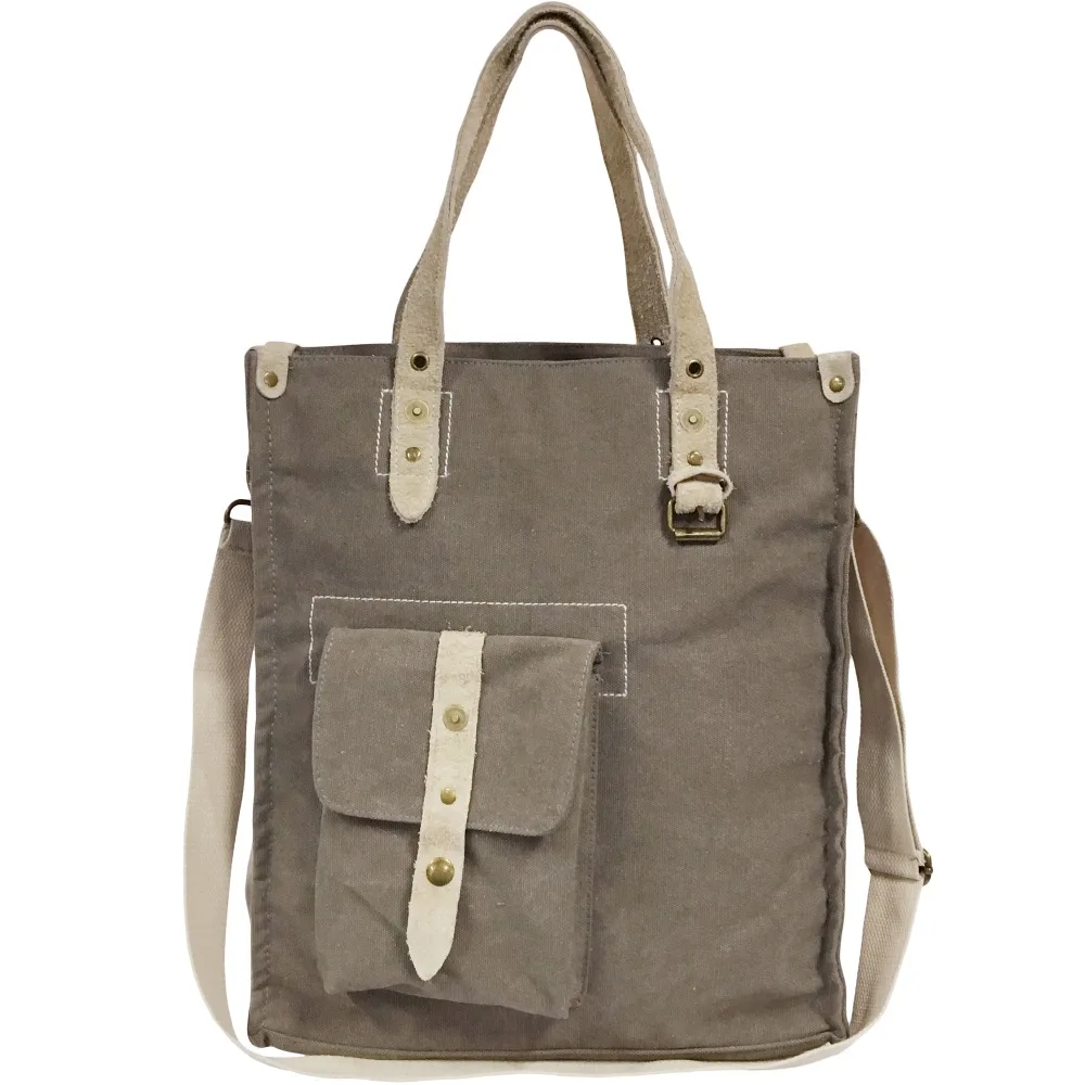 Leisure Canvas Women Ladies Bags Casual Vintage Hobo Laptop Tote Bag Business Crossbody Bags Green
