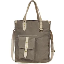 Leisure Canvas Women Ladies Bags Casual Vintage Hobo Laptop Tote Bag Business Crossbody Bags Green