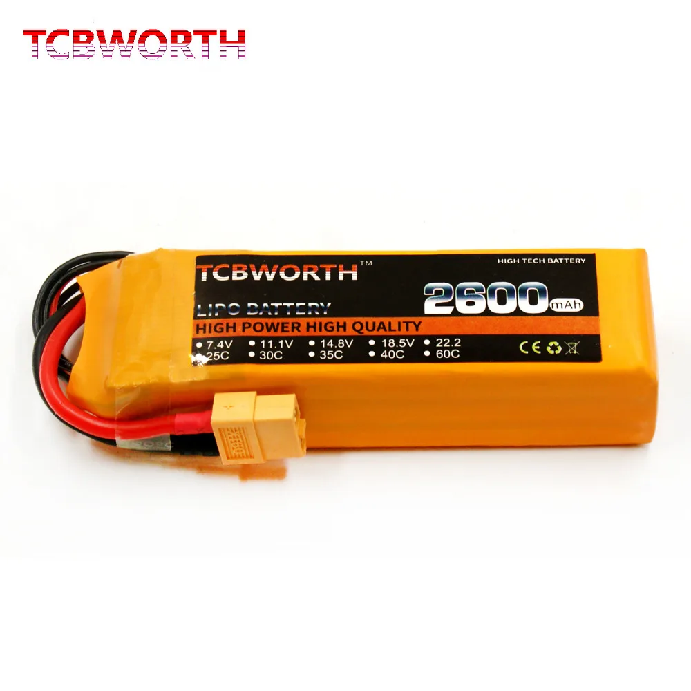 Аккумулятор TCBWORTH 3S RC LiPo 3S 11,1 V 2600mAh 40C для радиоуправляемого танка самолета автомобиля лодки 3S аккумуляторная батарея Акку