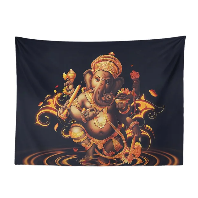 Boho Indian Ganesha Tapestries Hanging Mandala Geometric Striped Buddha