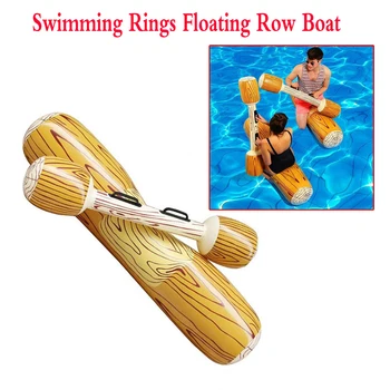 

Swimming Rings Floating Row Boat Raft Collision Wood Grain Pineapple Inflatable Sports Pool Party Water Toys 4pcs/set