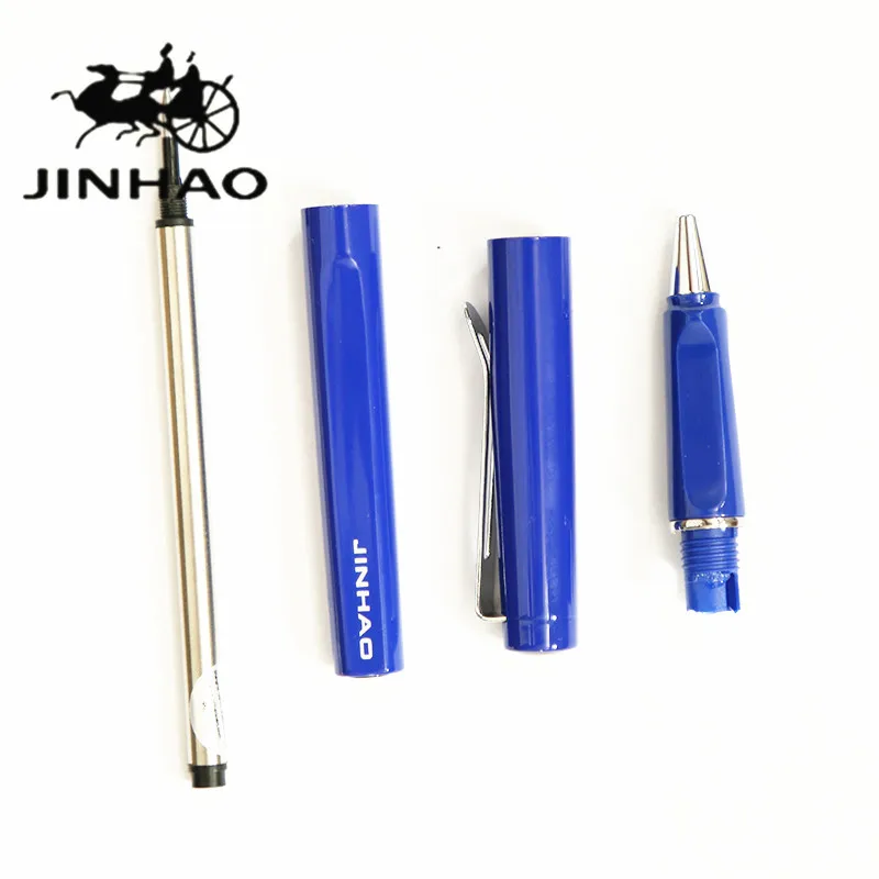 Jinhao Ручка-роллер Роскошная 599 шестицветная деловая металлическая шариковая ручка наконечник плоская ручка зажим 0,7 мм черный Заправка может настроить логотип