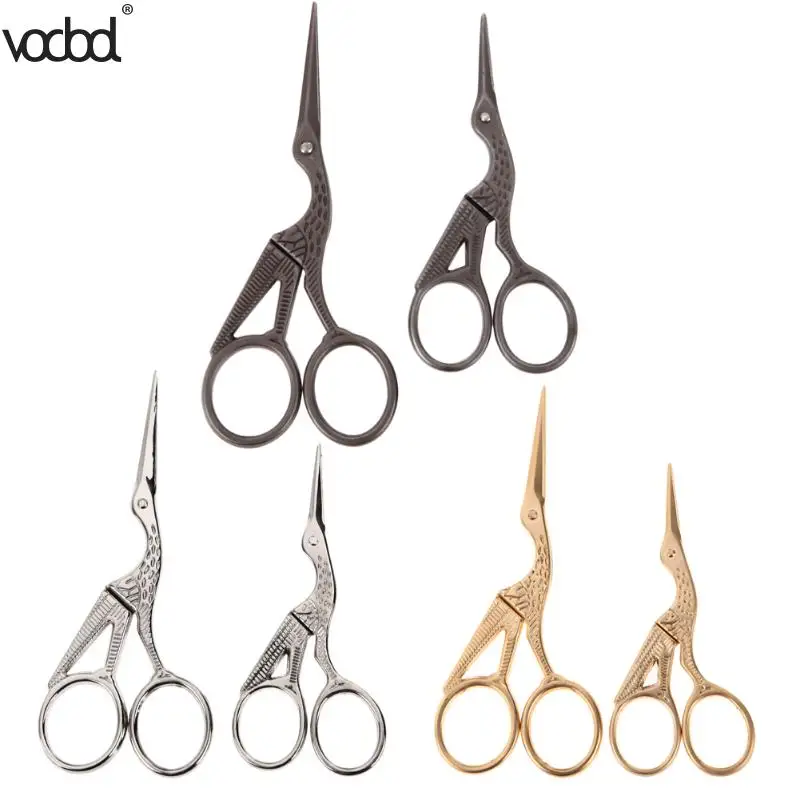

2pcs/set Alloy Metal European Retro Classic Vintage Scissors Antique Craft Crane Shaped Scissors for Handicraft DIY Home Tools