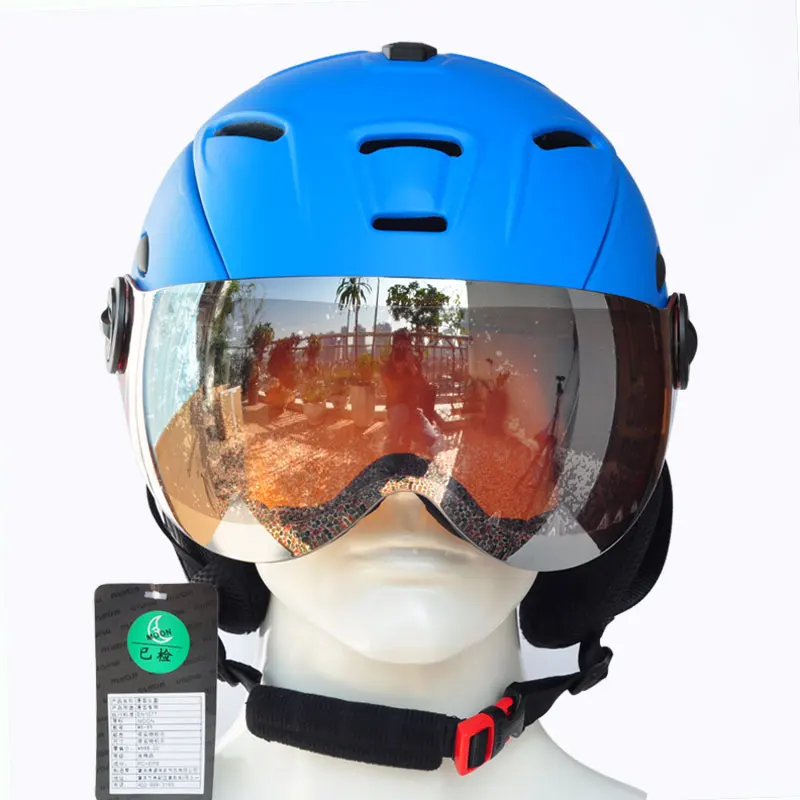 MOON Профессиональный полупокрытый CE сертификация лыжный шлем цельно-Формованный Спорт на открытом воздухе шлемы+ сноуборд очки маска