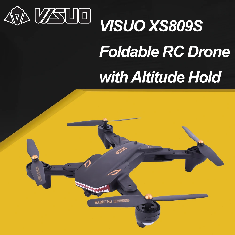 

VISUO XS809S Foldable Selfie Drone with 2.0MP Wide Angle WIFI FPV HD Camera Altitude Hold Headless Gravity Sense RC Quadcopter