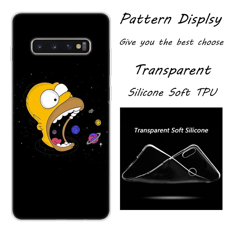 Популярный Мягкий силиконовый чехол Homer Simpson для samsung Galaxy S10 S9 S8 Plus S7 Edge A6 A8 Plus A7 A9 A5 Модный чехол - Цвет: 013