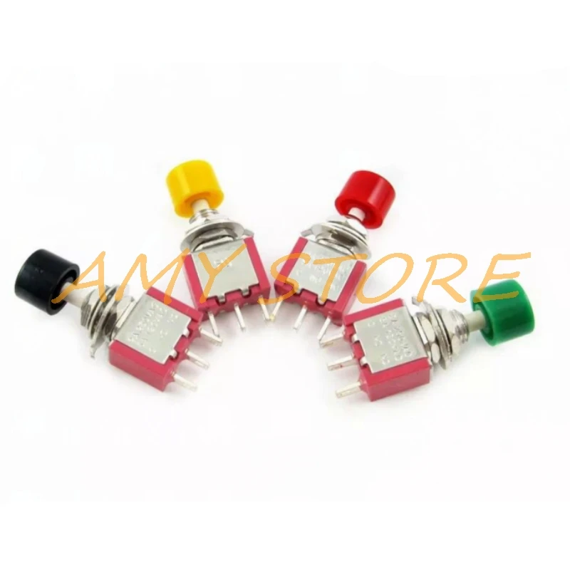 

5Pcs Red Green Black Yellow 3Pin 6Pin Com NO NC 6mm Mini Momentary Push Button Switch Toggle Switches DS-612/622 PS-102 MTS-102M