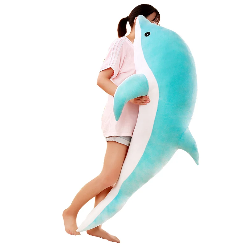 Dorimytrader Новая мягкая плюшевая подушка с морским животным дельфином гигантская