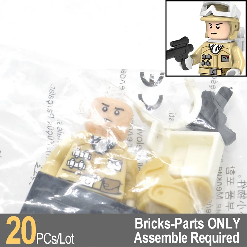 

Wholesale 20pcs/lot Hoth Rebel Trooper Star Wars Building Blocks Bricks Gifts Toys for Children PG811