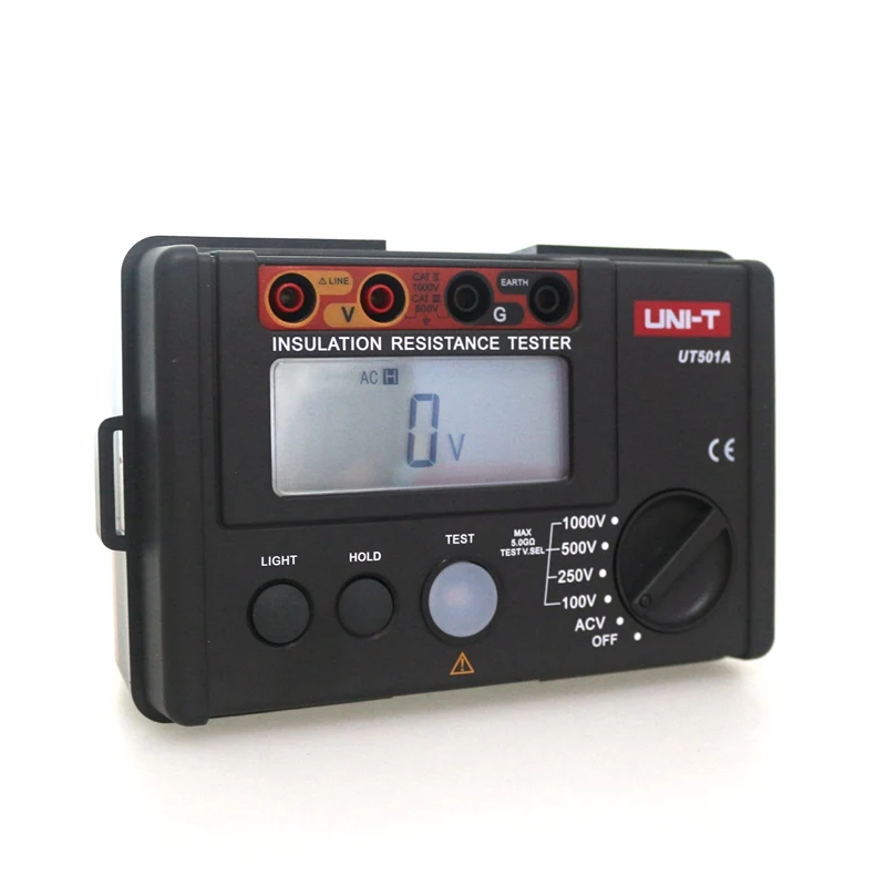 

UNI-T UT501A Insulation Ground Earth Resistance Tester Auto Range Digital LCD Ohm Meter Voltage Detector 1000V Free Shipping