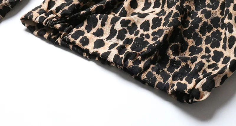 Gladiolus Off Shoulder Spring Autumn Blouse Women 2019 Flare Sleeve Sexy Leopard Print Crop Top Shirt Women Blouses Ladies Tops (25)