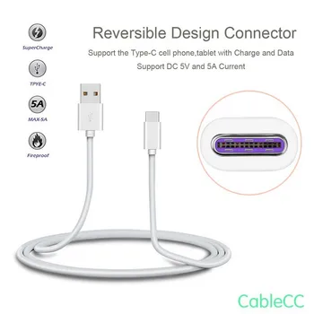 

Fast Charge 5V 5A Type-C USB-C to USB 2.0 Data Cable for Tablet & Phone & Huawei Mate 9 & P10