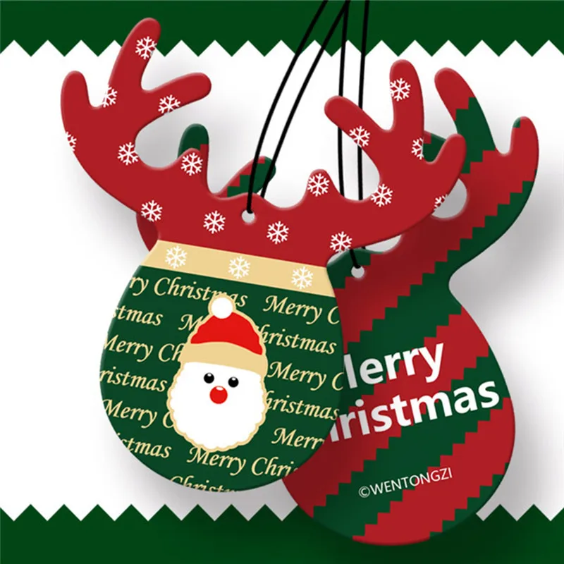 

Christmas Car air freshener Cute Antlers Fragrance Papers Car Hanging Perfume Auto Decor Tools car diffuser car air vent smell